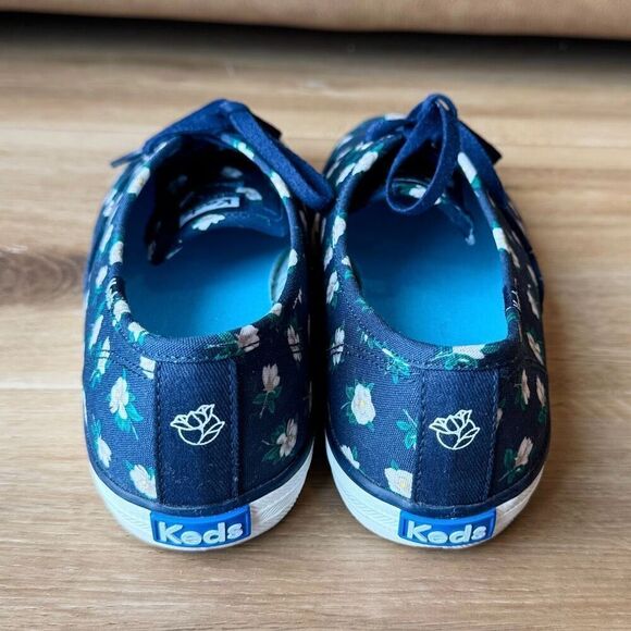 Keds x Draper James Champion Magnolia Navy Floral Sneakers Size 7 - Picture 2 of 5